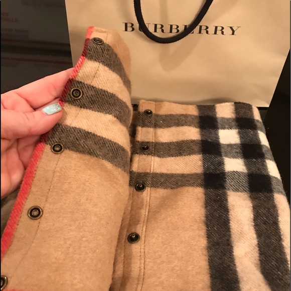 Burberry Accessories - Burberry Classic Plaid Cashmere Snap/Wrap Scarf